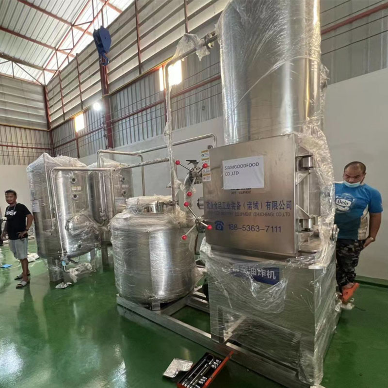 泰國客戶來炸制薯片試機現場